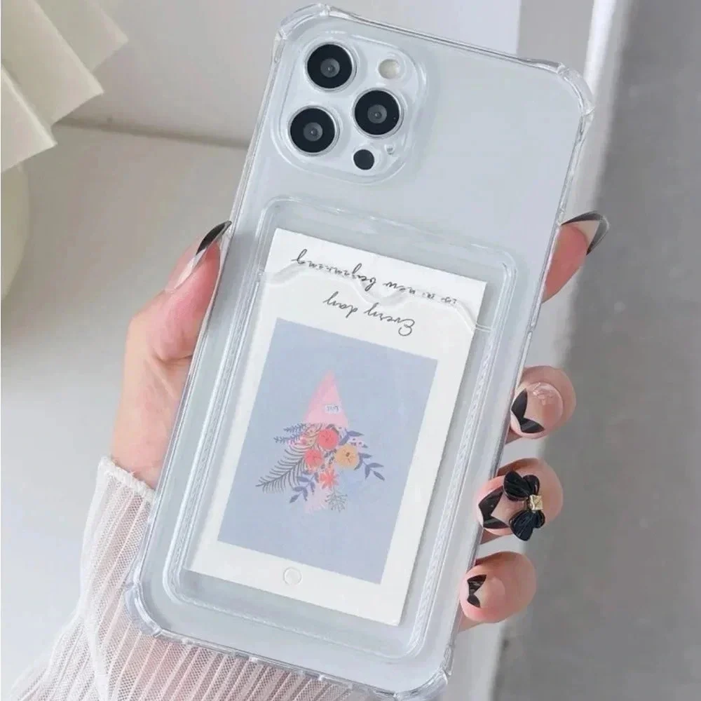 ⚠️Clearance iPhone 13/Pro/Pro Max Clear Protective Phone Case With Card Holder - Picture 2 of 4